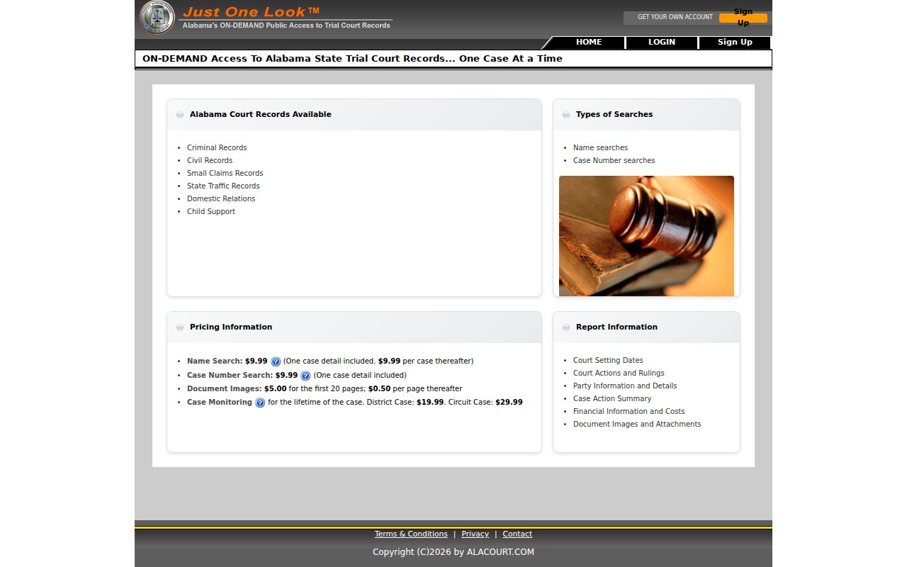 DeKalb County criminal court cases Just One Look search screen