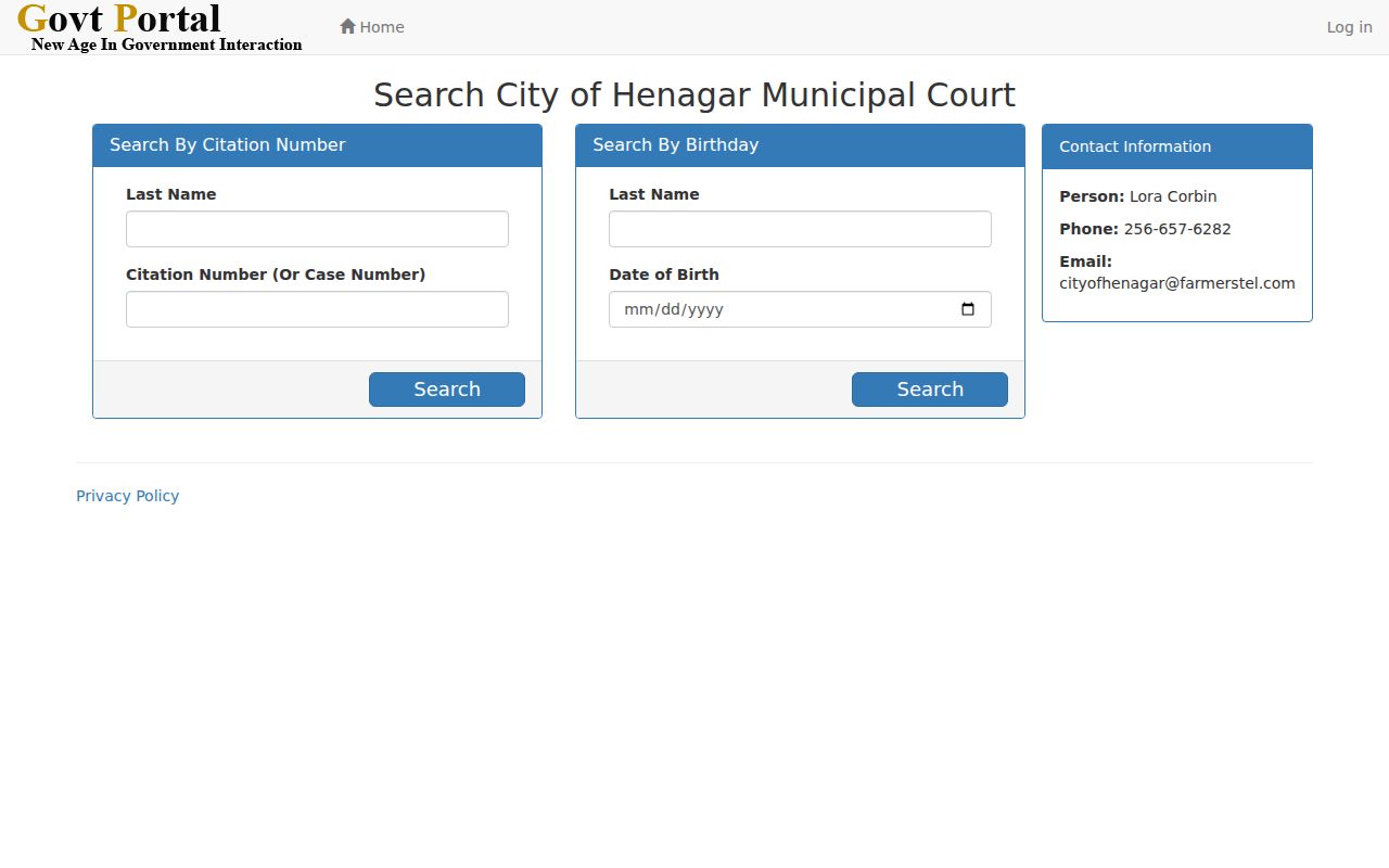 Henagar DeKalb County criminal record municipal court search