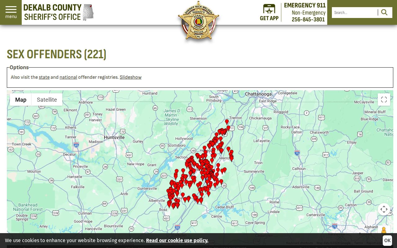 Official DeKalb County sex offender list controls and address notice